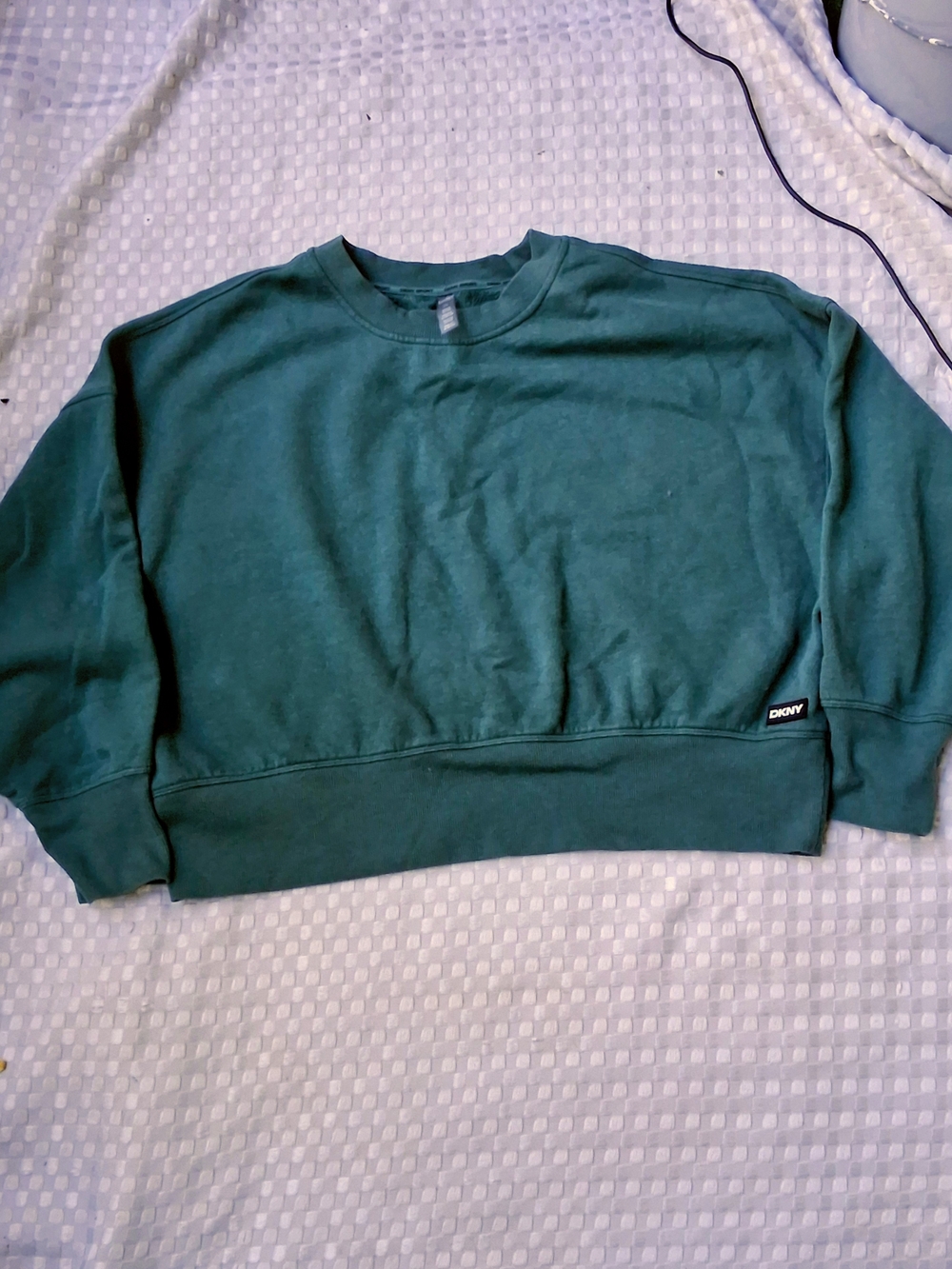 DKNY Women's Forest Green Crewneck Sweatshirt Size S